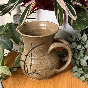 Stoneware Vintage Double Handled Pitcher In Excellent Condition